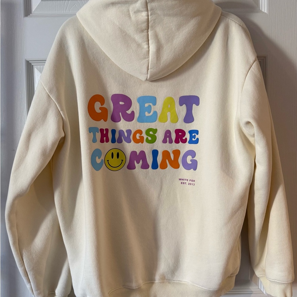 White Fox Yellow Hoodie